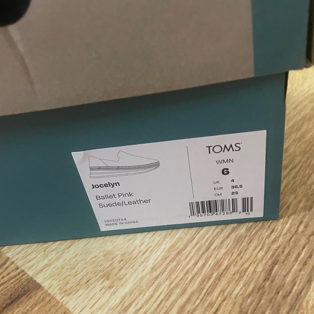 Toms Jocelyn Ballet Pink Suede Flats